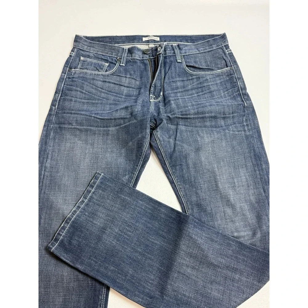 POSTAGE Blue Denim Jeans Mens Size 31 Straight Leg Cotton Made in USA RN 126178 - Picture 4 of 4